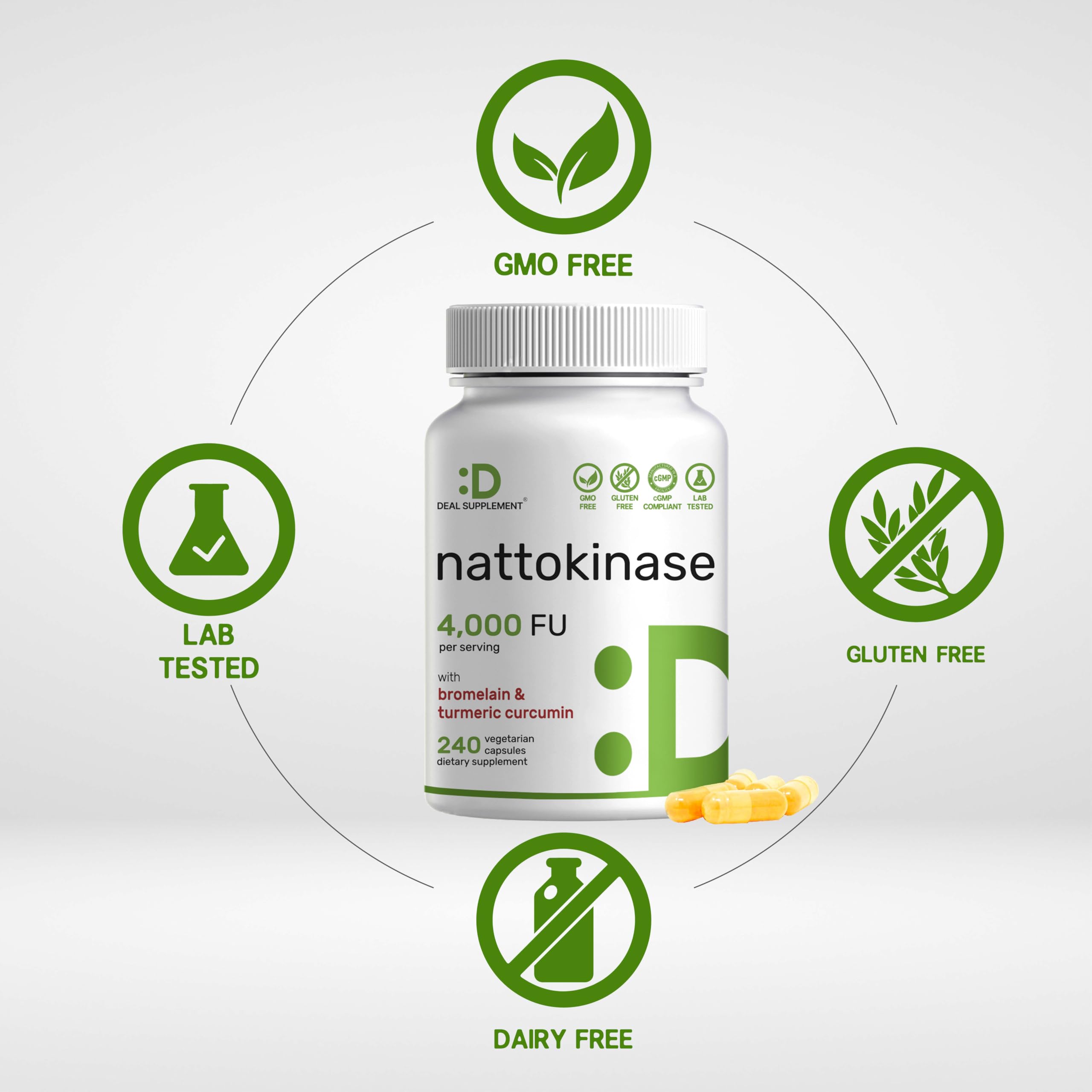 Amazon.com: Nattokinase Supplement 4,000 FU Per Serving, 240